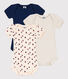 Babies' Short-Sleeved Cotton Bodysuits - 3-Pack