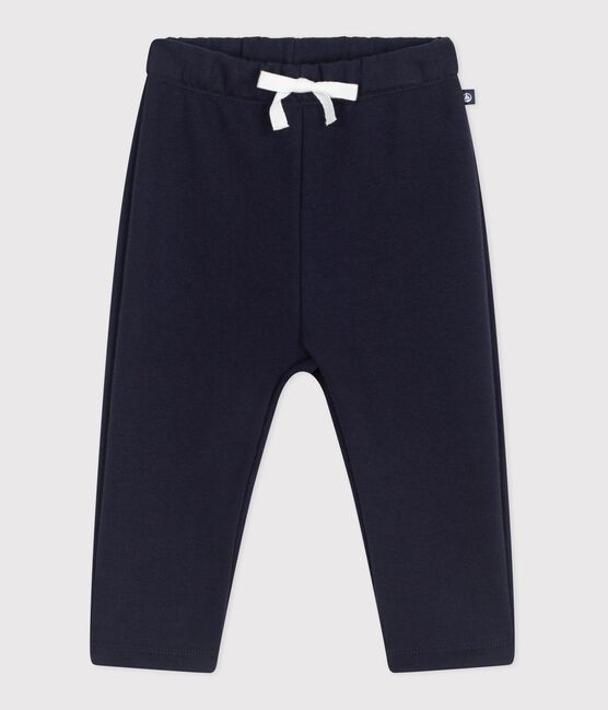 Babies' jogging bottoms in plain cotton SOIR blue