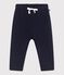 Babies' jogging bottoms in plain cotton SOIR blue