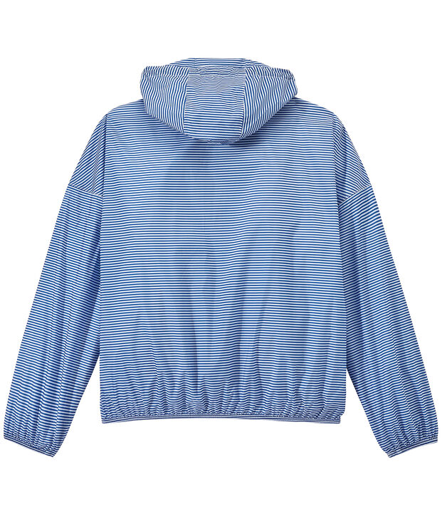 Unisex milleraies-striped waterproof windbreaker blue/white