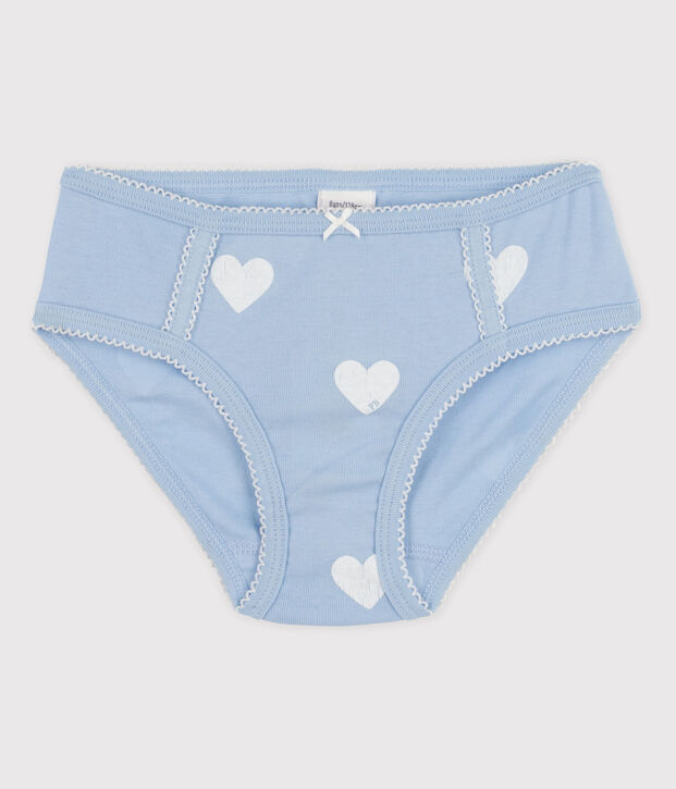 Girls' Cotton Briefs blue/white