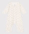 Babies' Footless Cotton Bodyjama MARSHMALLOW red/HARISSA white