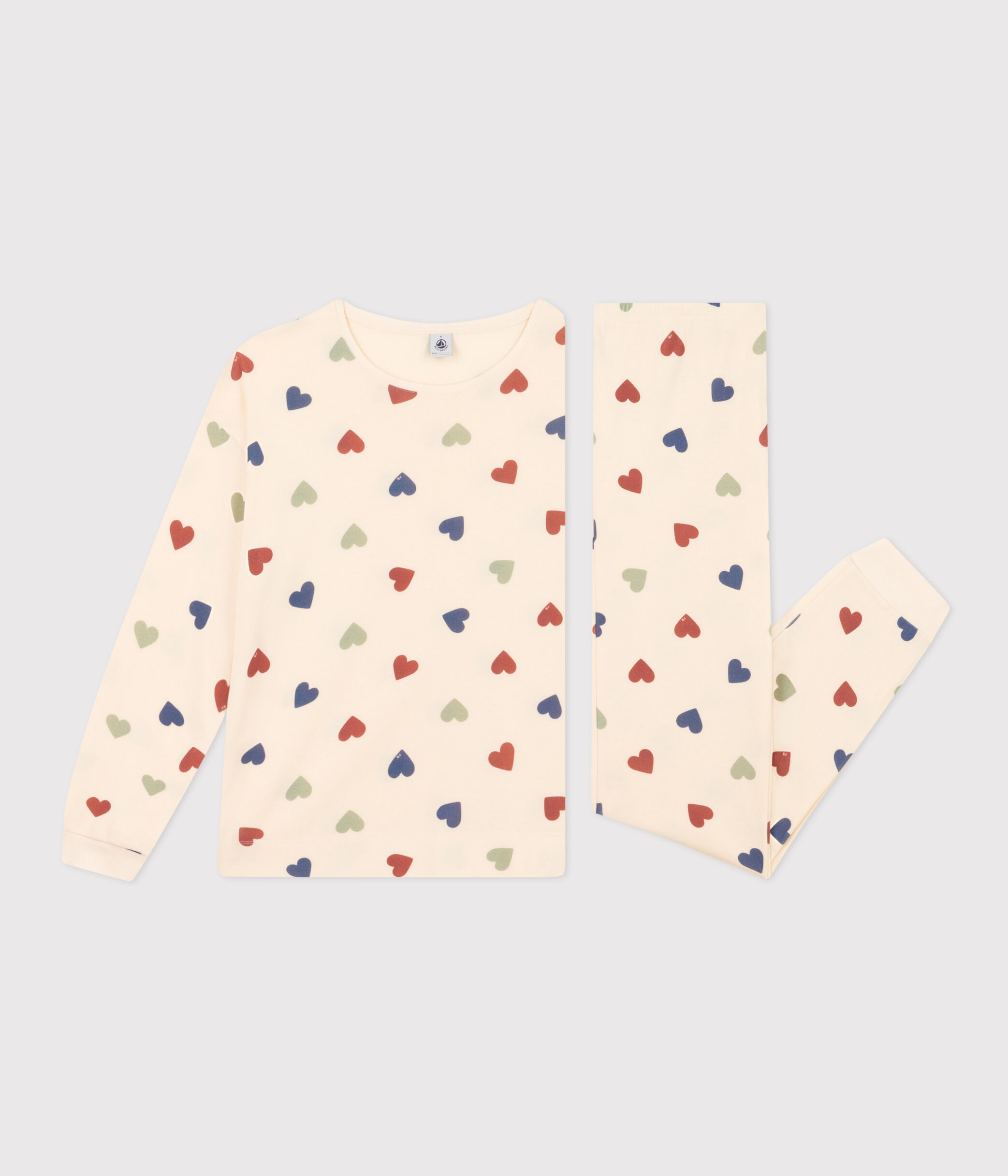 Petit Bateau A0cjz Girls Pyjacurt (1-Pack), White / Multicoloured Petit Bateau A0cjz Girls Pyjacurt (1-Pack), White / Multicoloured