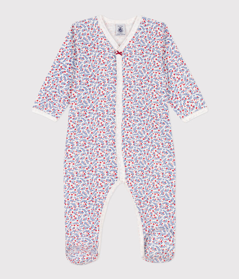 Floral Cotton Sleepsuit white/multicolor