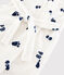 Boys' Fleece Dressing Gown MARSHMALLOW white/MEDIEVAL blue