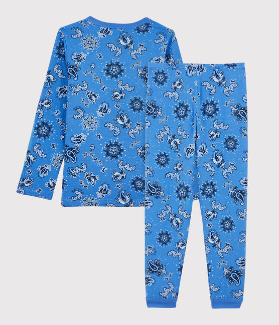 Unisex Bandanna Organic Cotton Pyjamas BRASIER blue/MULTICO white