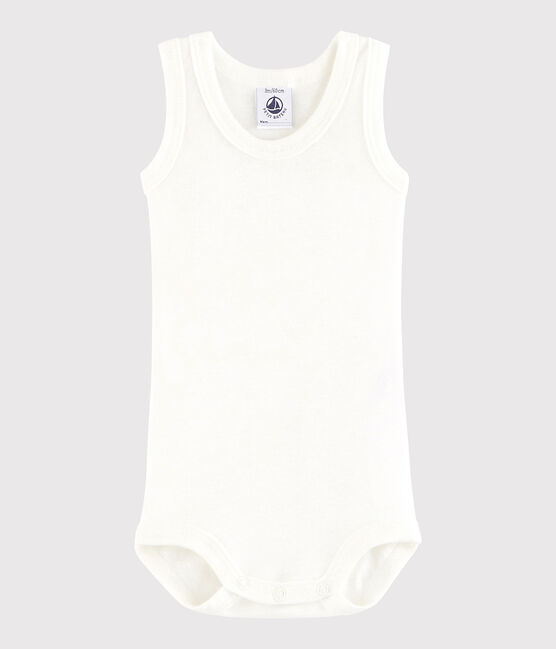 Baby Boys' Sleeveless Bodysuit MARSHMALLOW white