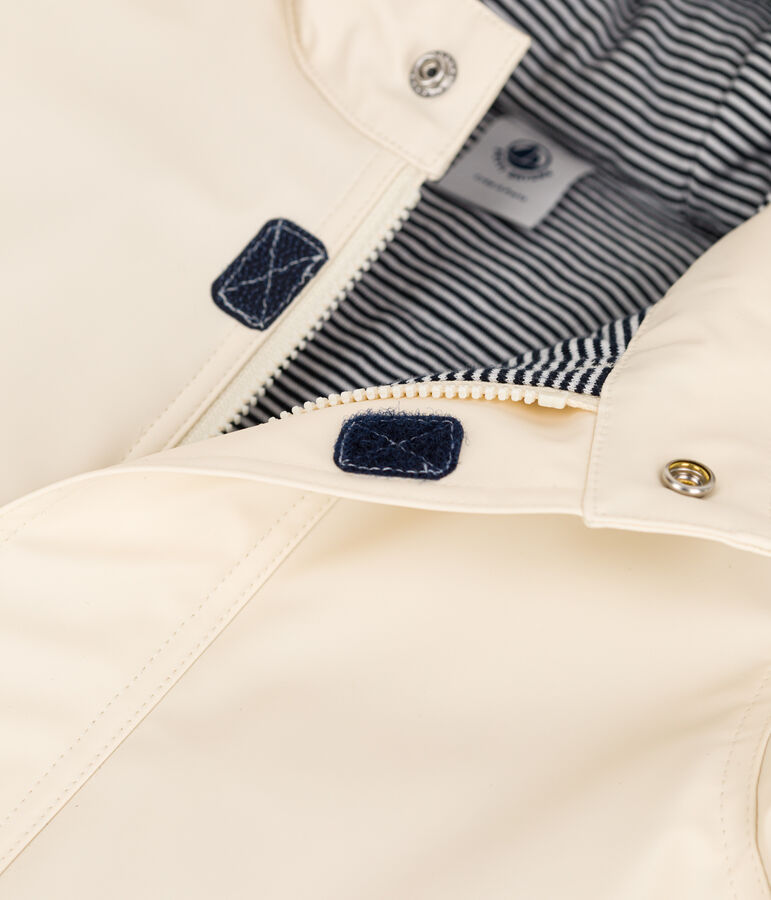 Babies' Quilted Recycled Warm Raincoat Ecru