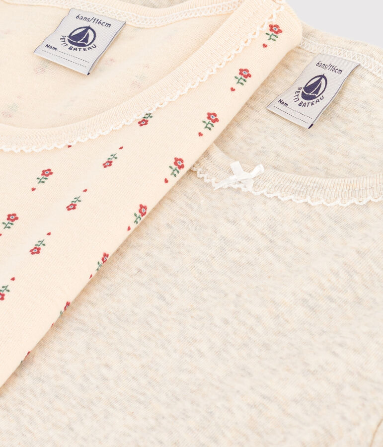 Children's Short-Sleeved Floral Cotton T-shirts - 2-Pack variante 1