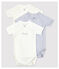 Babies' Short-Sleeved Wrapover Organic Cotton Bodysuits - 3-Pack variante 1