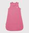 Babies' 3 TOG plain velour sleeping bag pink