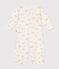 Babies' cotton one-piece/sleep sack MARSHMALLOW white/GRIS grey