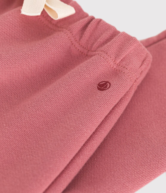 Babies' fleece trousers ROSEWOOD pink