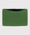 Children's fleece-lined knitted snood PALMERAIE green