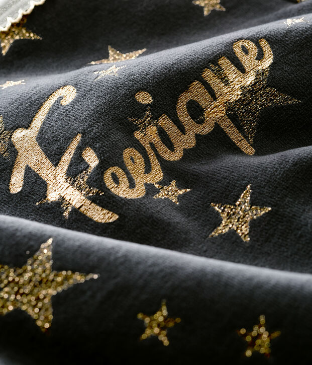 Baby Girls' Velour Sleepsuit grey/yellow