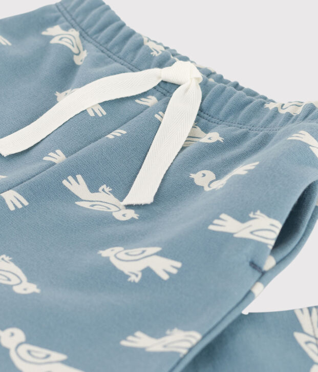 Babies' Print Fleece Trousers blue/white
