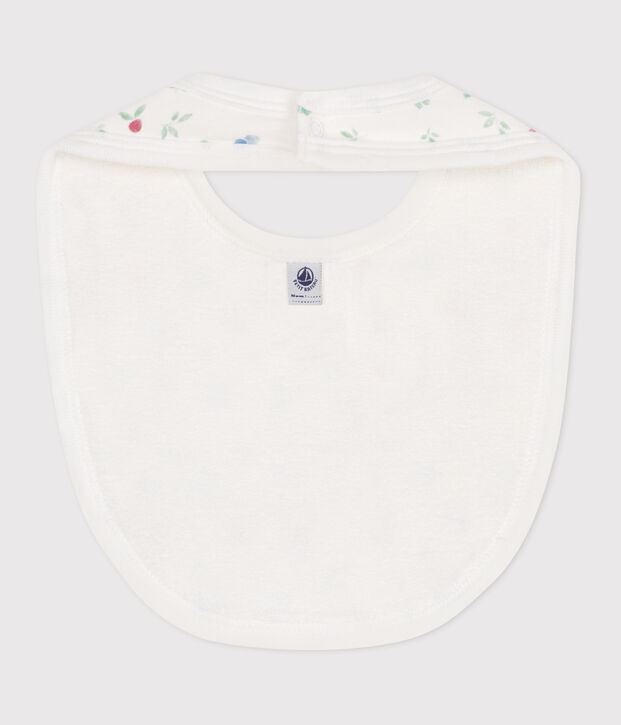 Newborn's printed cotton bib white/multicolor