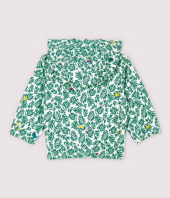 Baby Boys' Waterproofed Knit Windbreaker MARSHMALLOW white/GAZON green/MULTICO