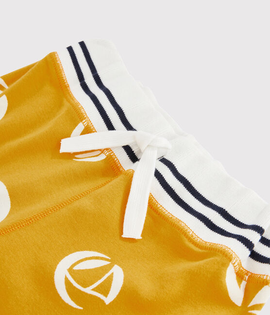Boys' Knit Bermuda Shorts BOUDOR yellow/MARSHMALLOW white