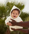 Babies' Quilted Cotton Hooded Jumpsuit MARSHMALLOW white/MULTICO white
