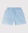 Children's plain cotton shorts BLEU CLAIR blue