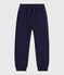 Children's plain cotton jogging bottoms blue