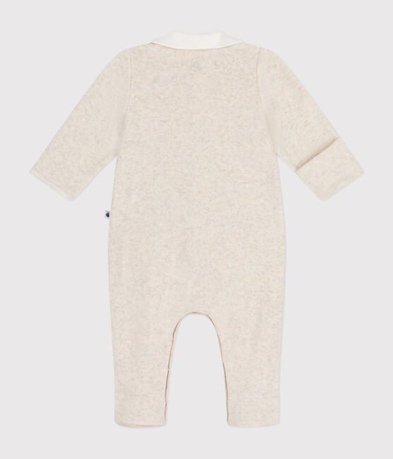 Babies' velour pyjama suit MONTELIMAR CHINE beige