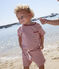 Babies' Stripy Slub Jersey Shorts PAPI pink/AVALANCHE beige