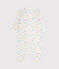 Babies' Ribbed Sleepsuit ECUME white/CITRUS yellow