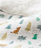 Baby boy's long print snowsuit BELUGA grey/MULTICO white