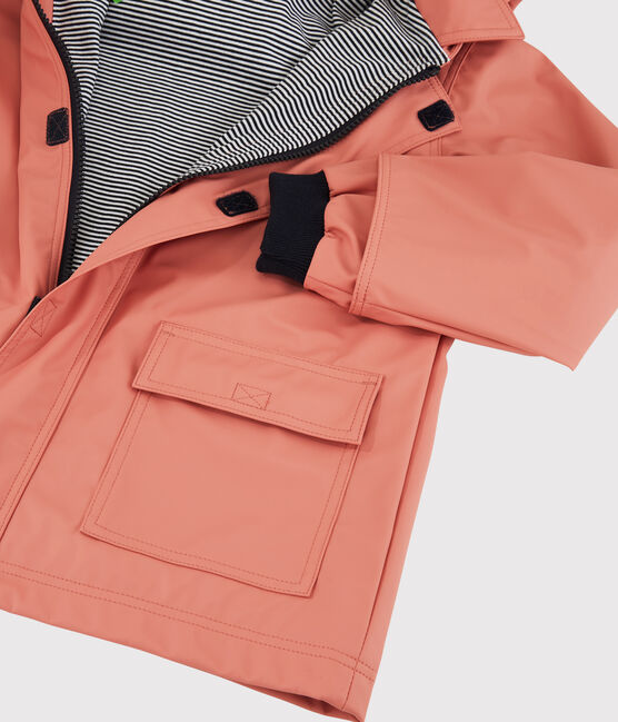 CHILDREN'S UNISEX ICONIC RECYCLED RAINCOAT PAPAYE pink