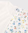 Girls' Sleeveless Cotton Pyjamas MARSHMALLOW white/MULTICO white