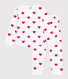 Children's pyjamas in heart-printed fleece