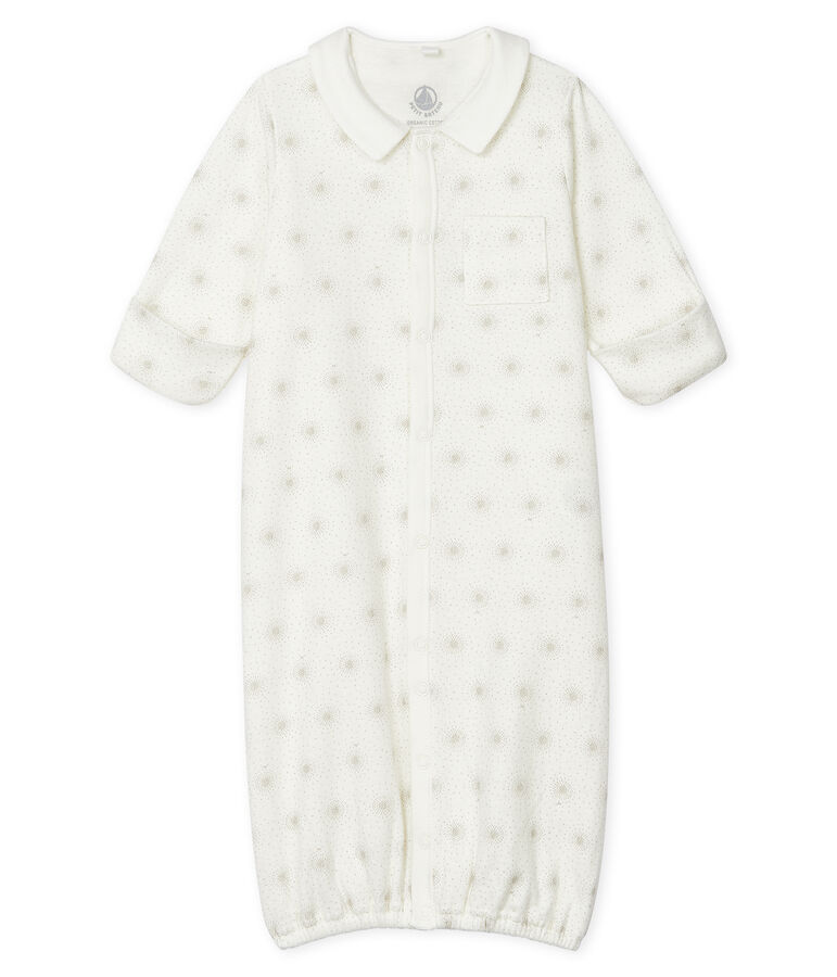 Babies' Jumpsuit/Sleeping Bag in Tube Knit white/multicolor