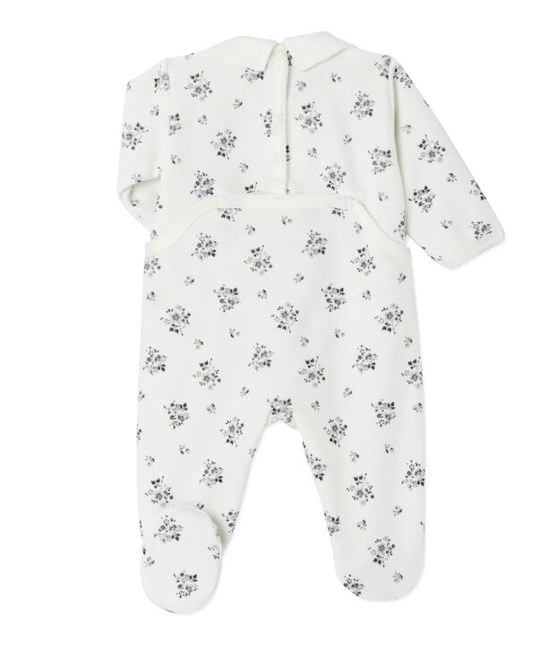 Baby girl's printed sleeper white/multicolor
