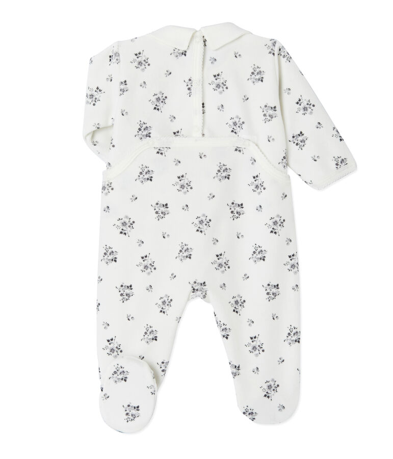 Baby girl's printed sleeper LAIT white/MULTICO white