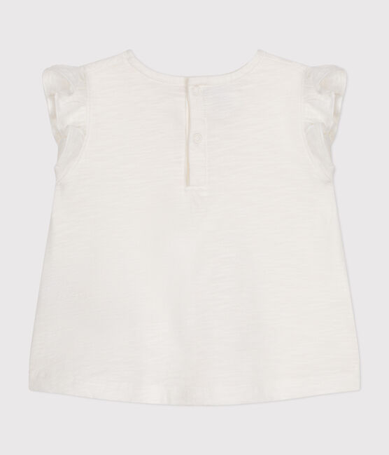Babies' Sleeveless Cotton Blouse MARSHMALLOW white