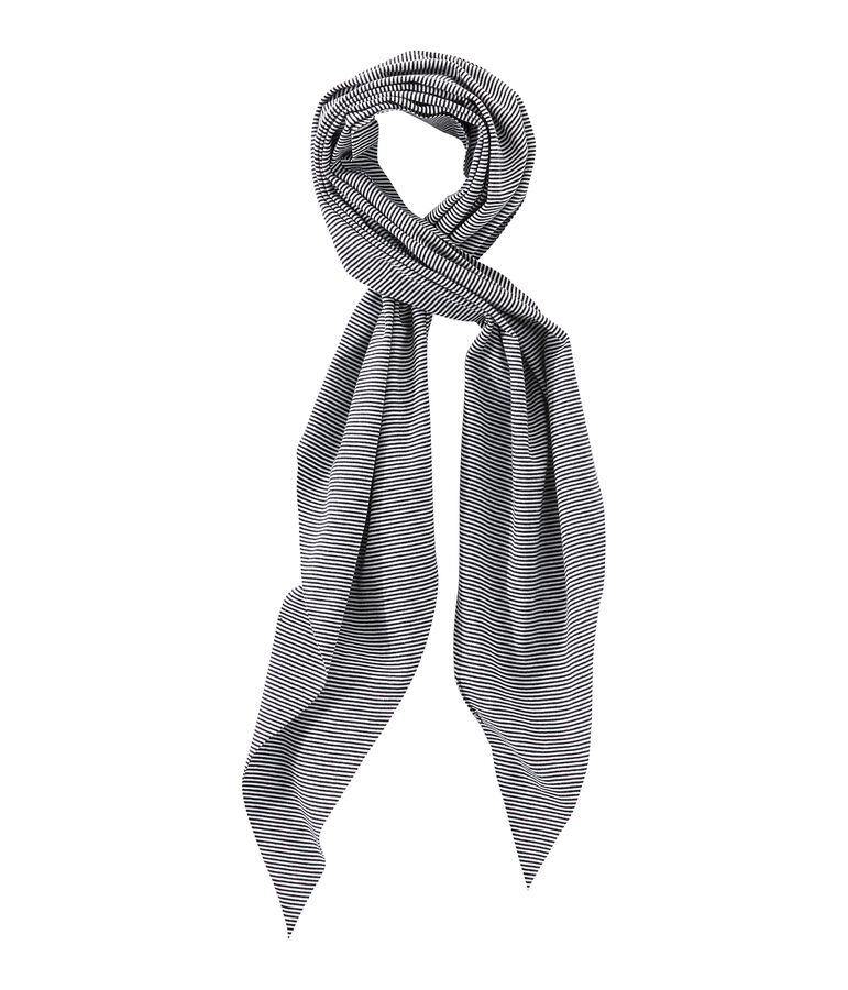 Women's milleraies-striped scarf SMOKING blue/LAIT white
