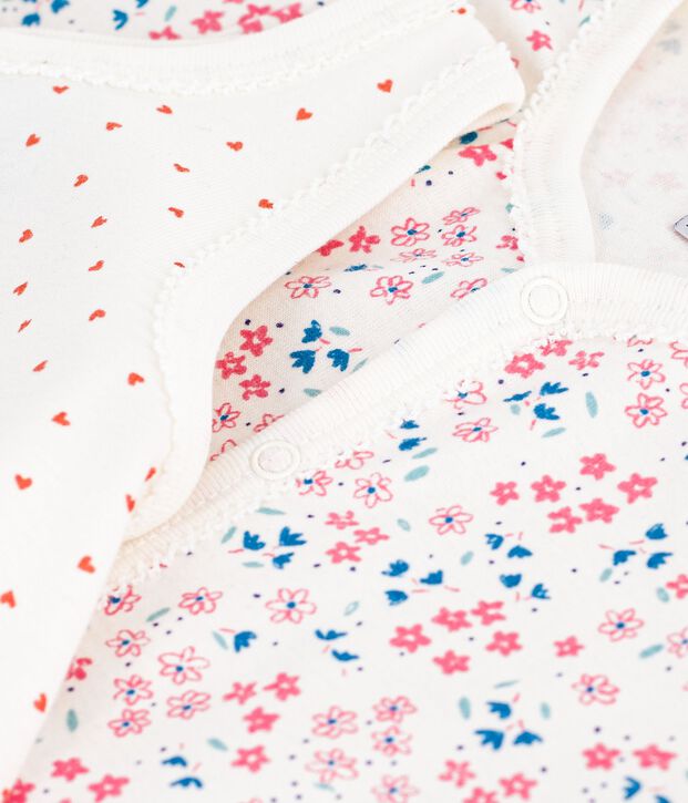 Pack of babies' short printed cotton jumpsuits multicolor