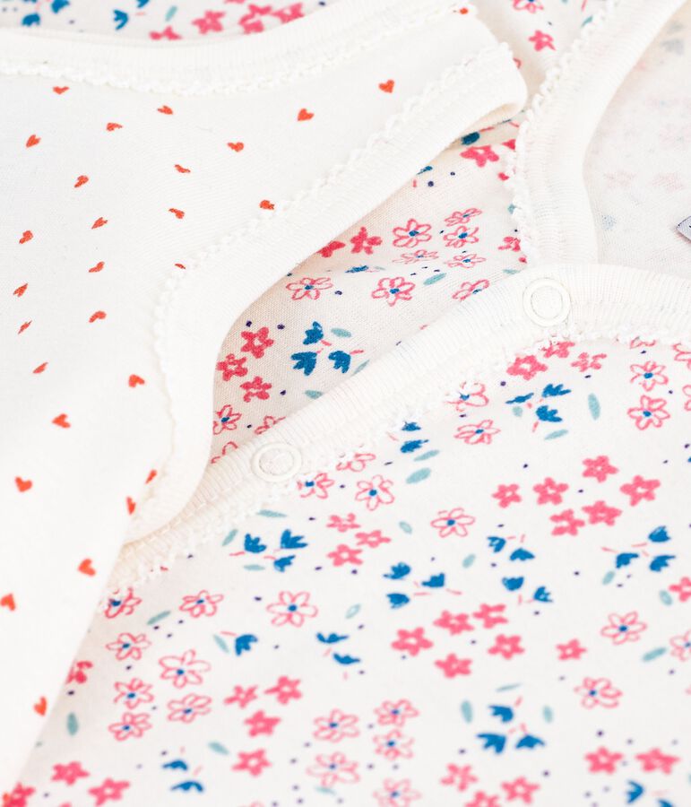 Pack of babies' short printed cotton jumpsuits multicolor