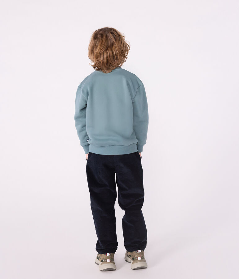 Children's patterned cotton sweatshirt blue