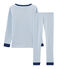 Boys' Snugfit Ribbed Pyjamas ACIER blue/MARSHMALLOW white