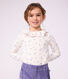 Children's long-sleeved floral T-shirt with a collar