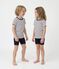 Boys' Short Cotton Pyjamas with Sailor Stripes white/blue