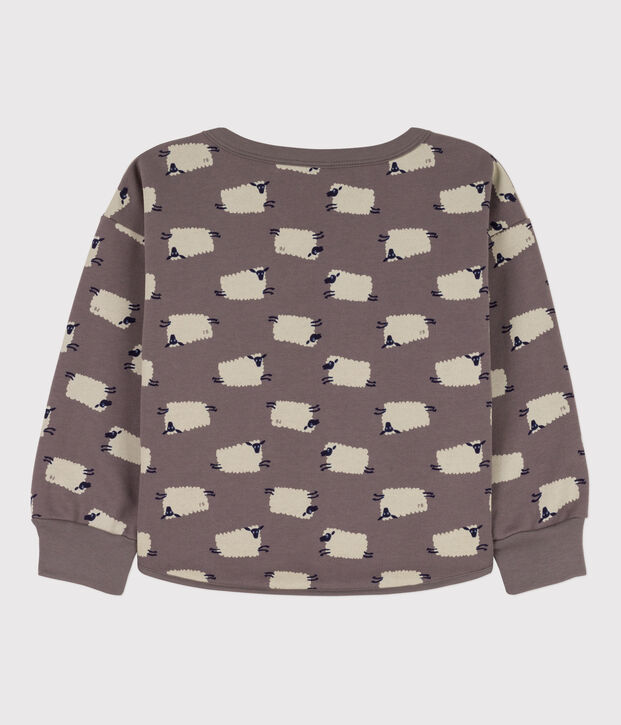 Unisex Printed Fleece Sweatshirt grey/multicolor