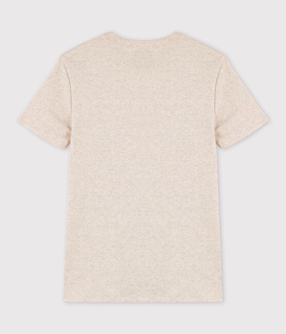 Women's Round Neck Screen-Printed Cotton T-Shirt MONTELIMAR CHINE beige