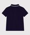 Children's short-sleeved cotton polo shirt SOIR blue