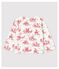 Baby Girls' Print Fleece Cardigan MARSHMALLOW white/TERKUIT red