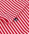 Women's short-sleeved stripy cotton T-shirt red/white