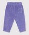 Babies' plain corduroy trousers purple